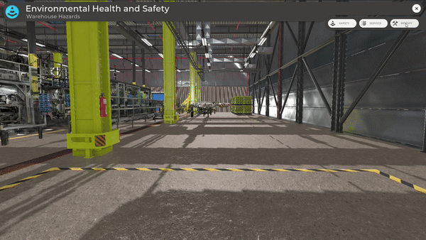 3D LOTO simulation of plant equipment